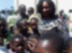 Karen with Children Tanzania 2012