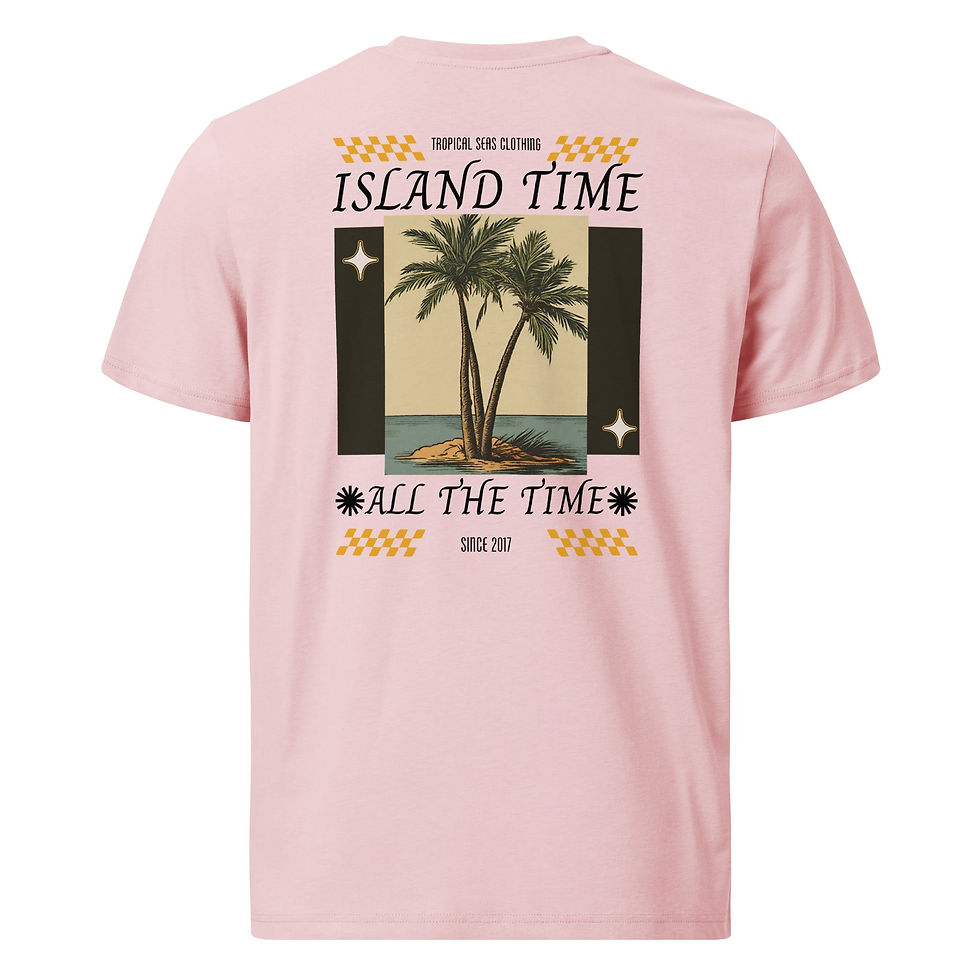 Thumbnail: Island Time Organic Cotton T-Shirt – Embrace Comfort and Style with Tropical Sea
