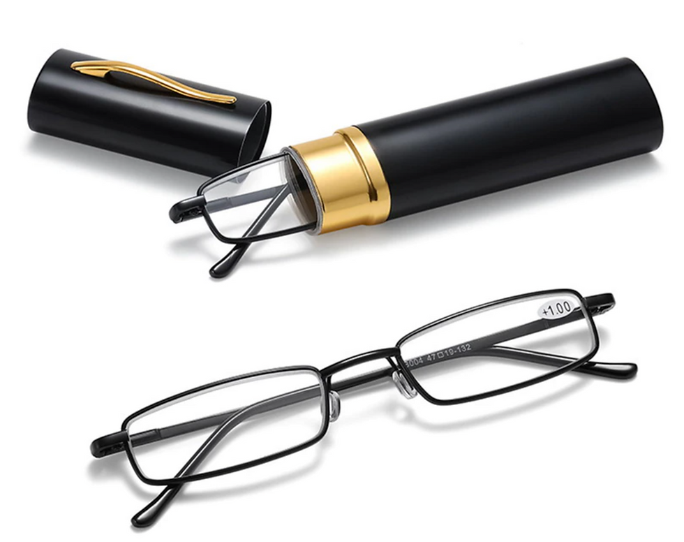 Thumbnail: Classic HD Spring Compact Reading Glasses Readers Travel Slim Design with Case