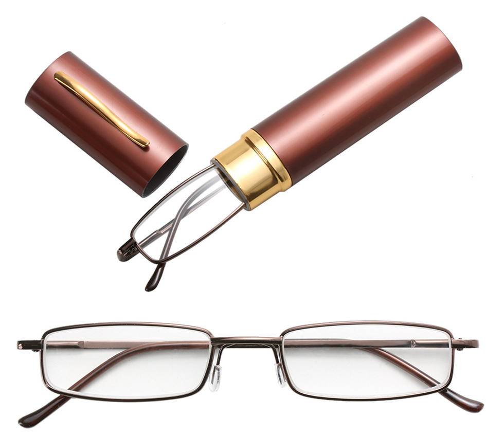 Thumbnail: Classic HD Spring Compact Reading Glasses Readers Travel Slim Design with Case