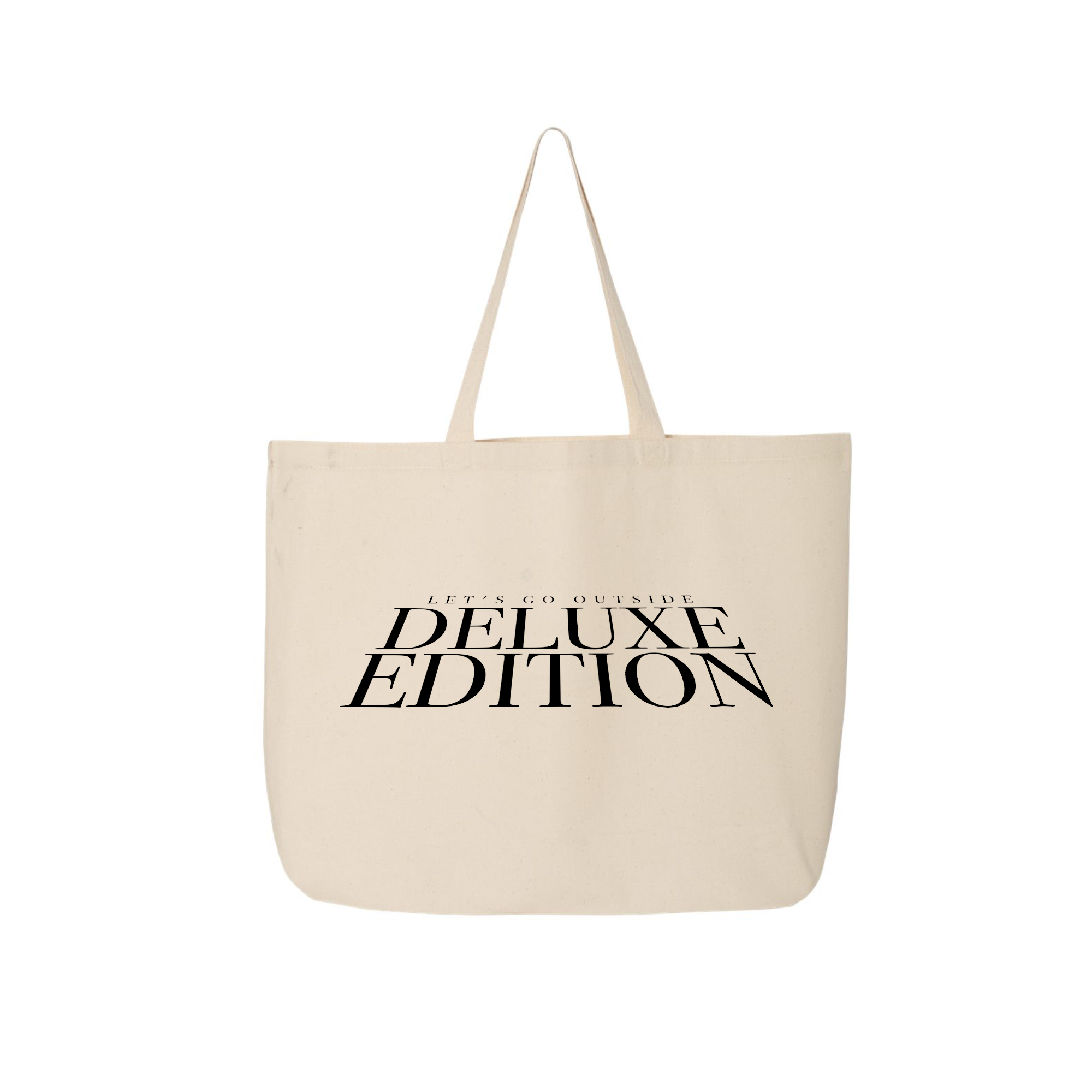 LET'S GO OUTSIDE: Deluxe Edition Natural Tote