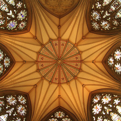 Geometric abstract church roof