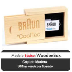 Estuche de madera para memoria usb