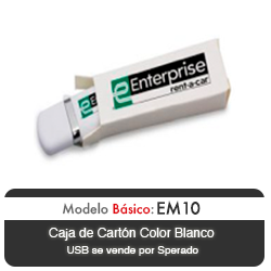 Estuche de cartón para usb básica 