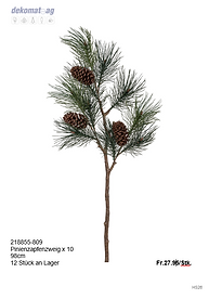 218855-809
Pinienzapfenzweig x 10
98cm
12 Stück an Lager Fr.27.95/Stk.