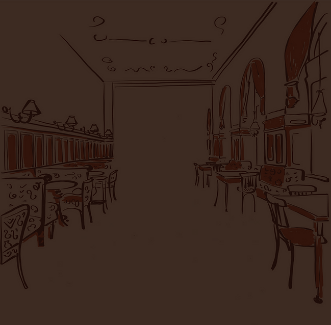 Kaffeehaus Zeichnung