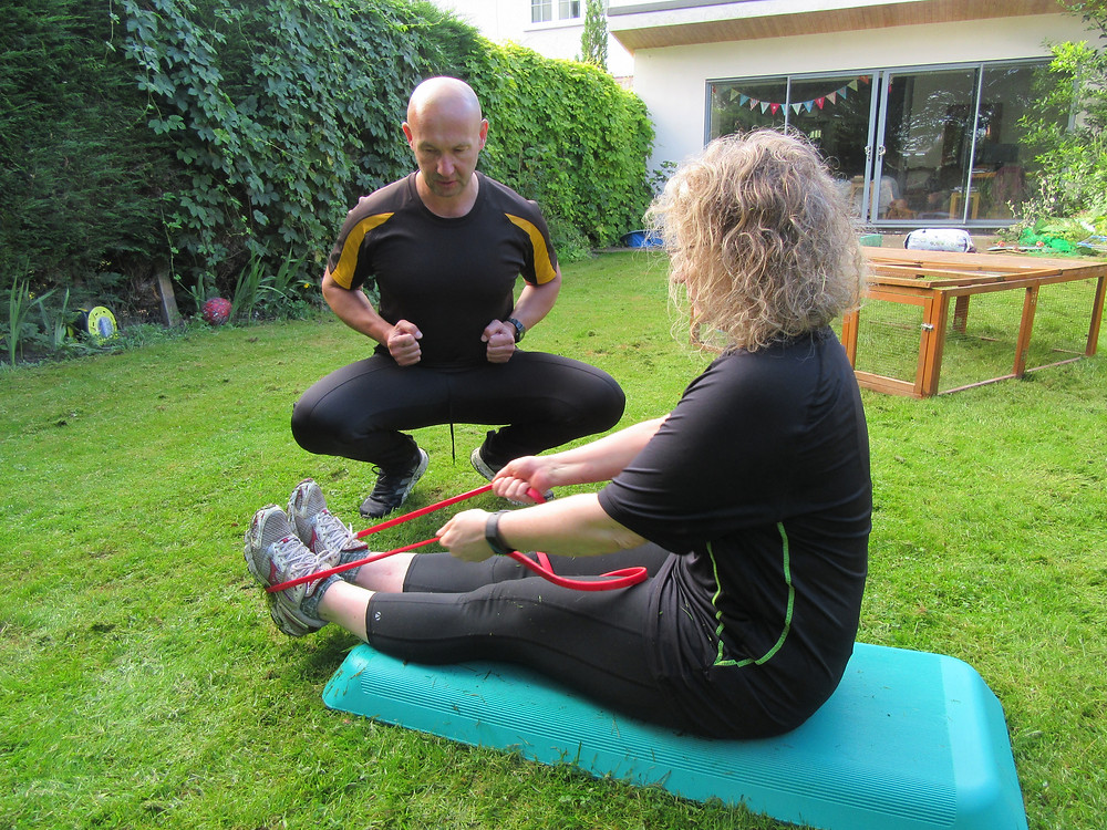 Teaching a client the seated row