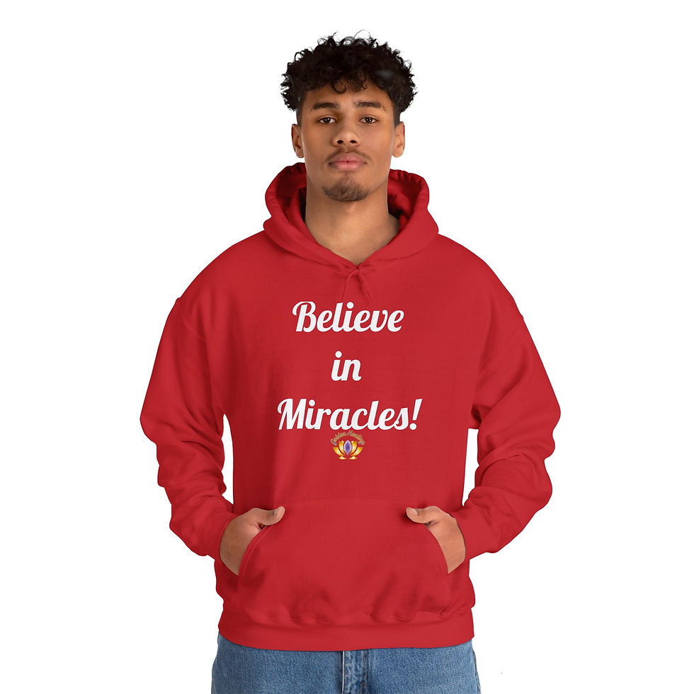 Thumbnail: Believe in Miracles ~ Unisex Hooded Sweatshirt