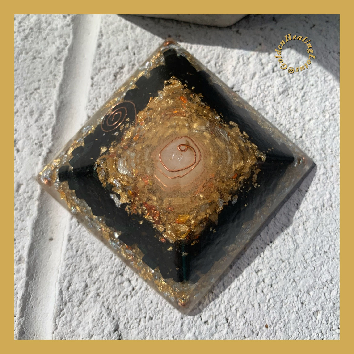 Onyx ~ Orgonite Pyramid 
