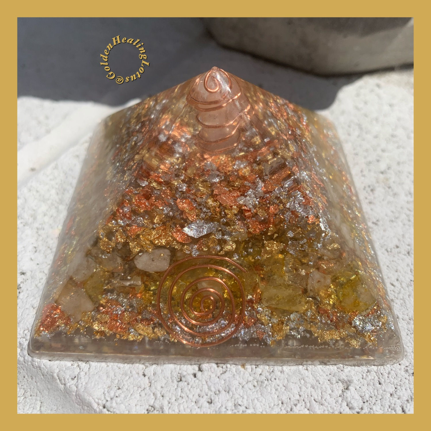 Citrine ~ Orgonite Pyramid 