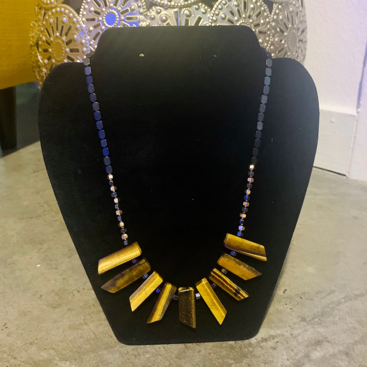 Tigers Eye Statement Necklace