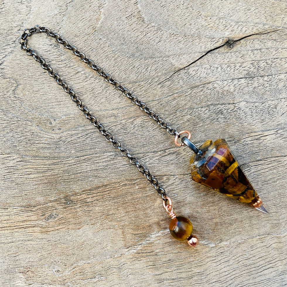 Thumbnail: Tigers Eye Orgone Pendulum
