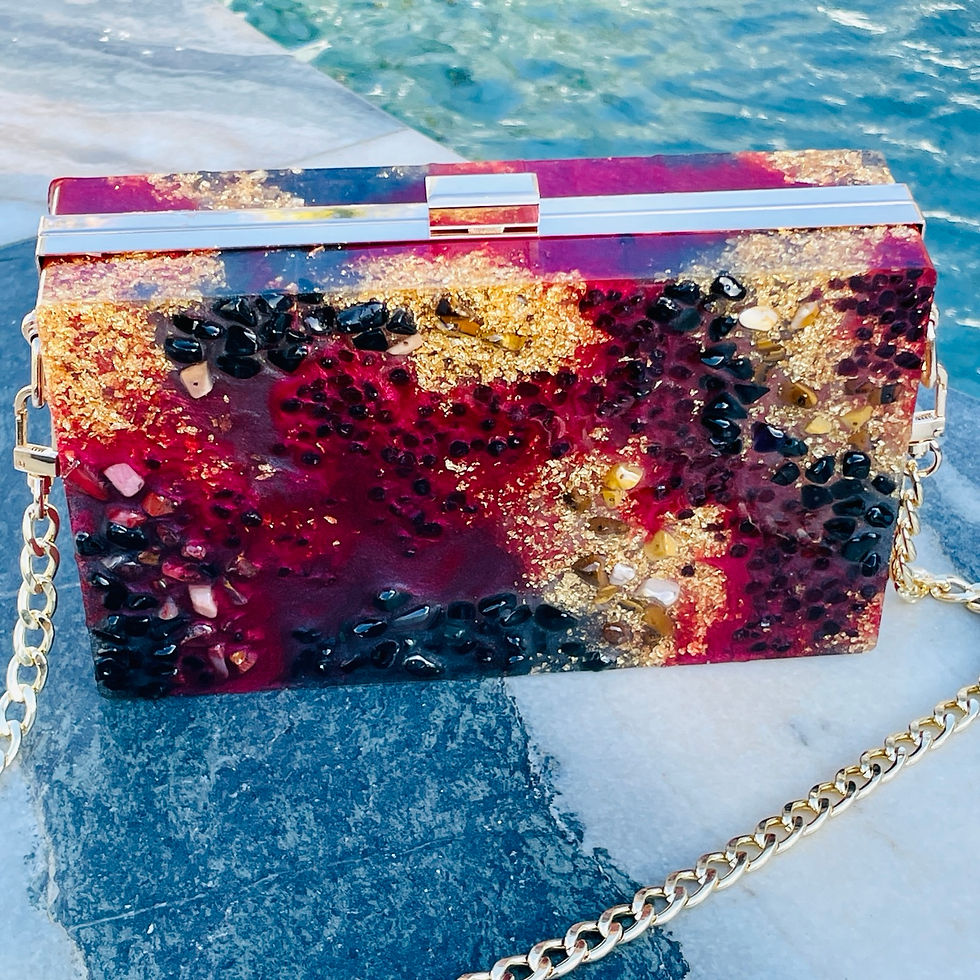 Miniatura: Garnet/Tourmaline Crystal Purse
