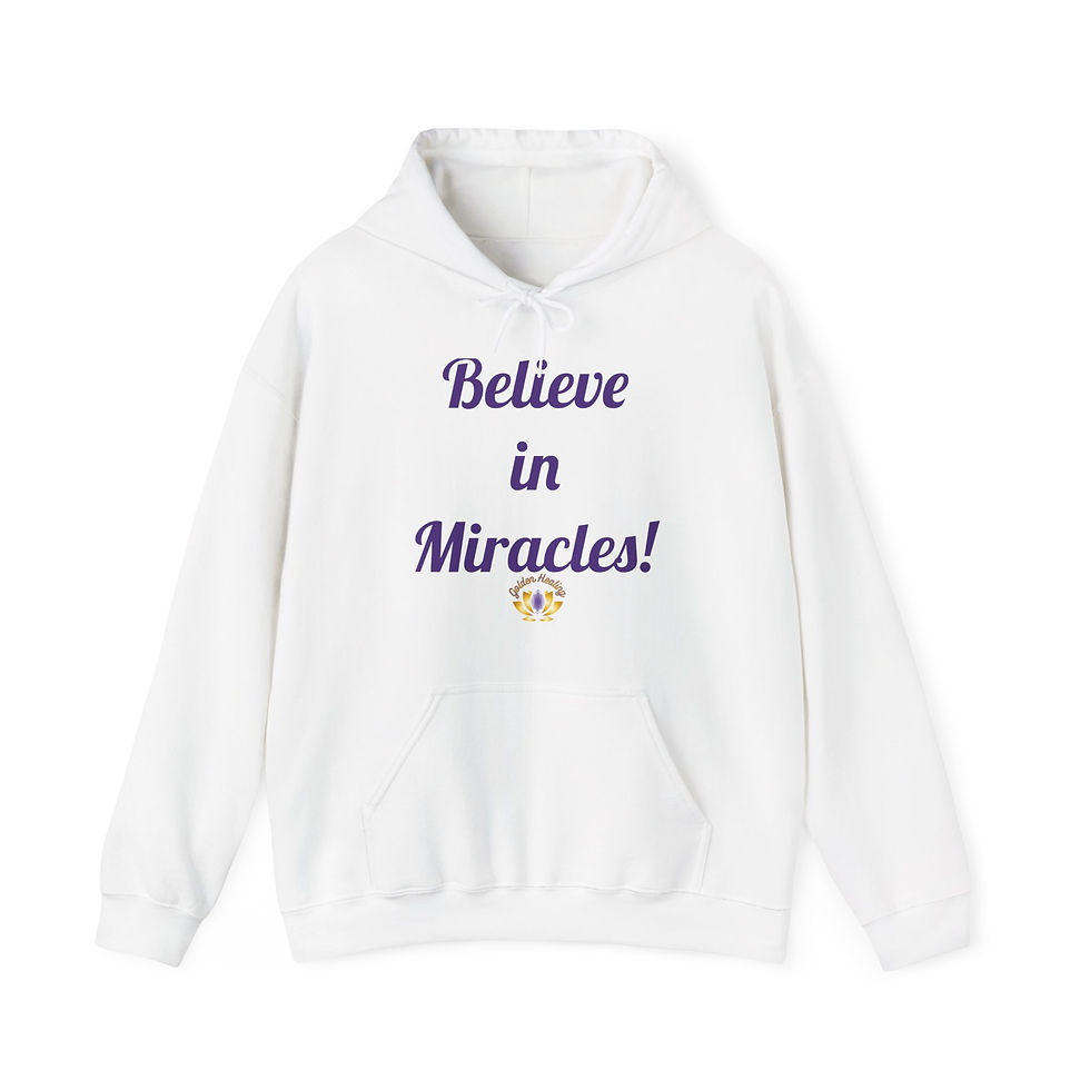 Thumbnail: Believe in Miracles ~ Unisex Hooded Sweatshirt