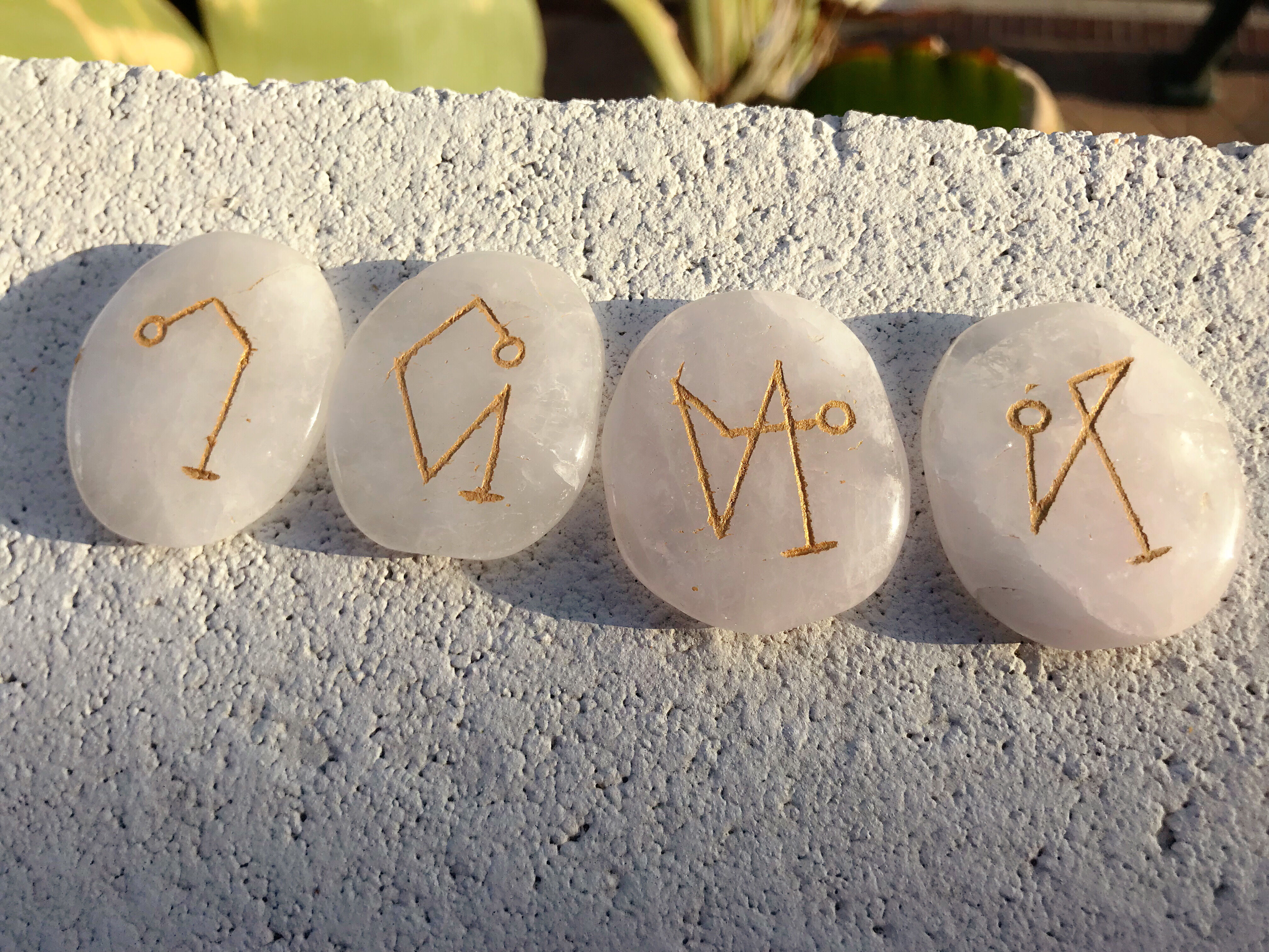 Piedras de palma Arcángel ~ Cuarzo rosa