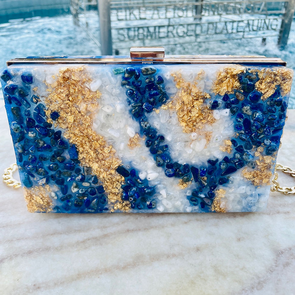 縮圖：Lapis & Moonstone Crystal Purse