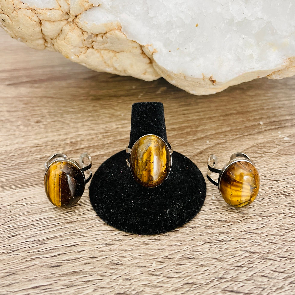 Thumbnail: Tigers Eye Solitaire Ring