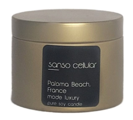 Paloma Beach France Travel Tin Signature Pure Soy Candle Handmade Brisbane