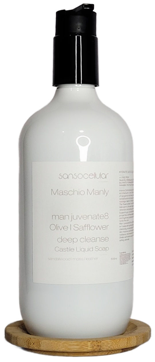 Maschio, Manly Olive I Safflower I Charcoal Castile Body Soap