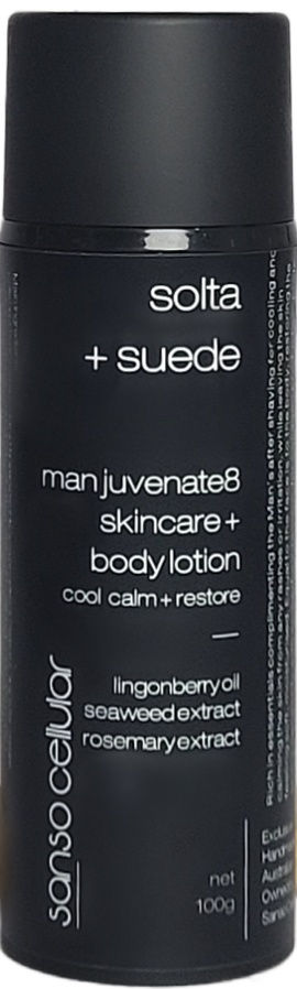 Solta + Suede Man Juvenate8 Face + Body Lotion