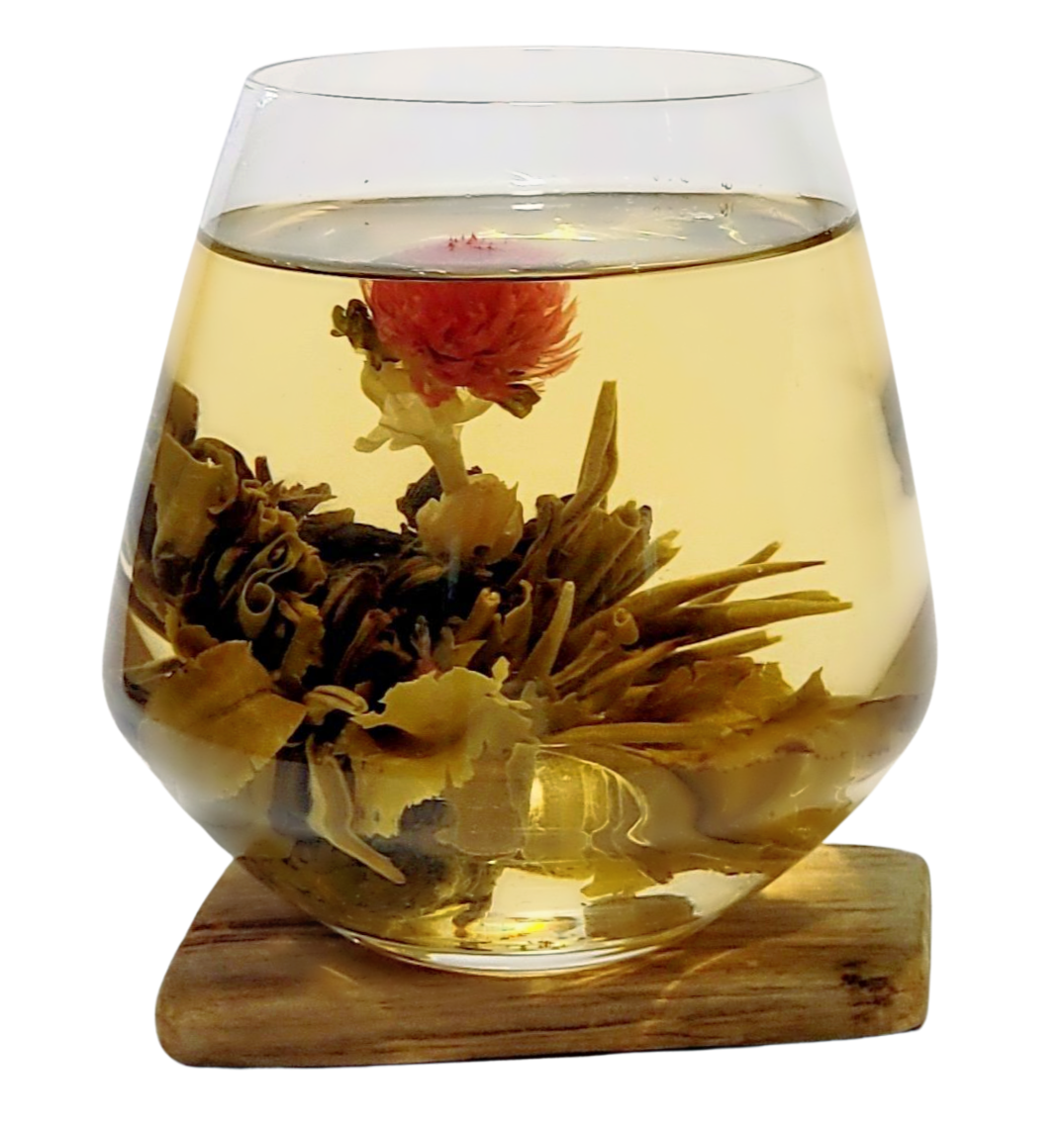 Peppermint and Amaranth Flower Blooming Green Tea Ball