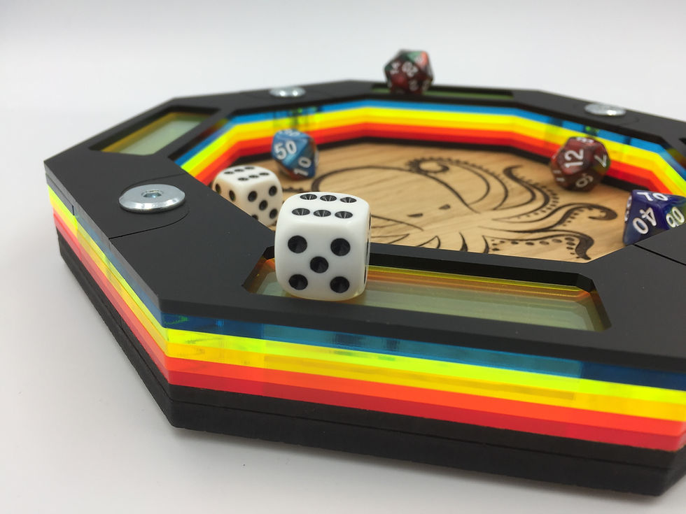Thumbnail: THE KRAKEN RAINBOW DICE TRAY + FREE inlay