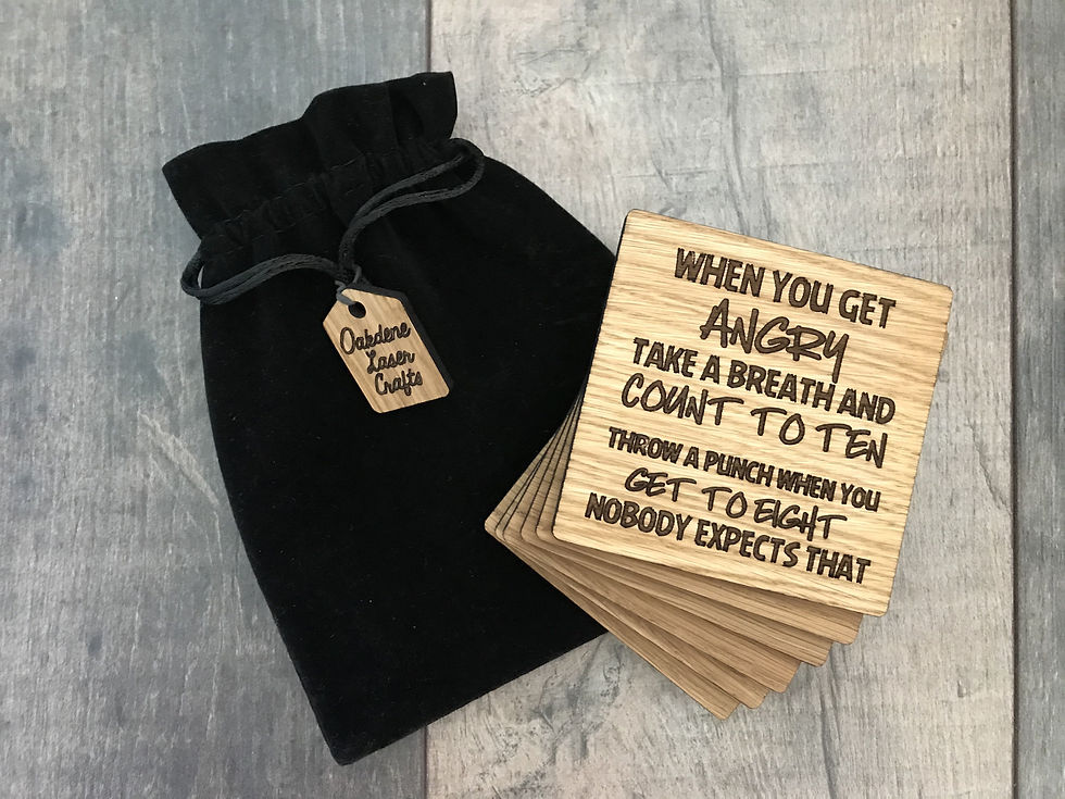 Thumbnail: coaster with gift bag