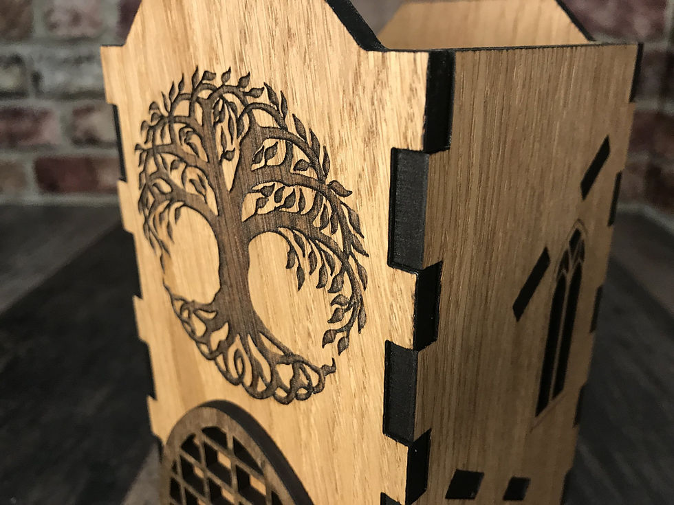 Thumbnail: Dice Tower & Tray - Tree of Life -Yggdrasil