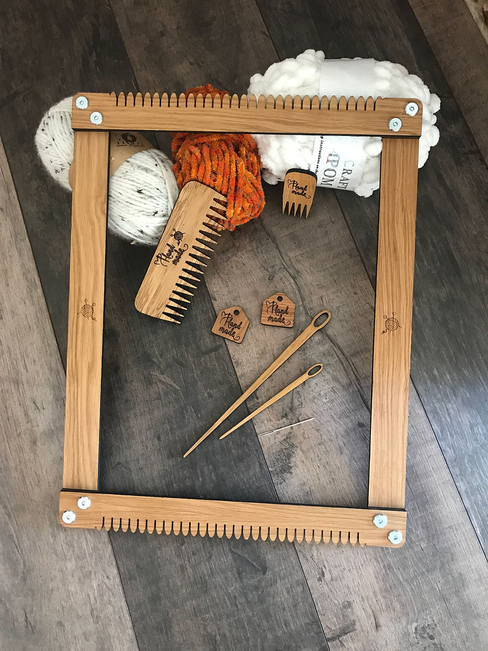 Thumbnail: Weaving Loom EXTRA Large PLUS accessories, weaving for beginners, Lap Loom, Fr