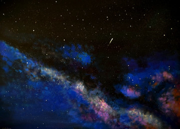 שביל החלב ציור בצבעי אקריליק על קנבס