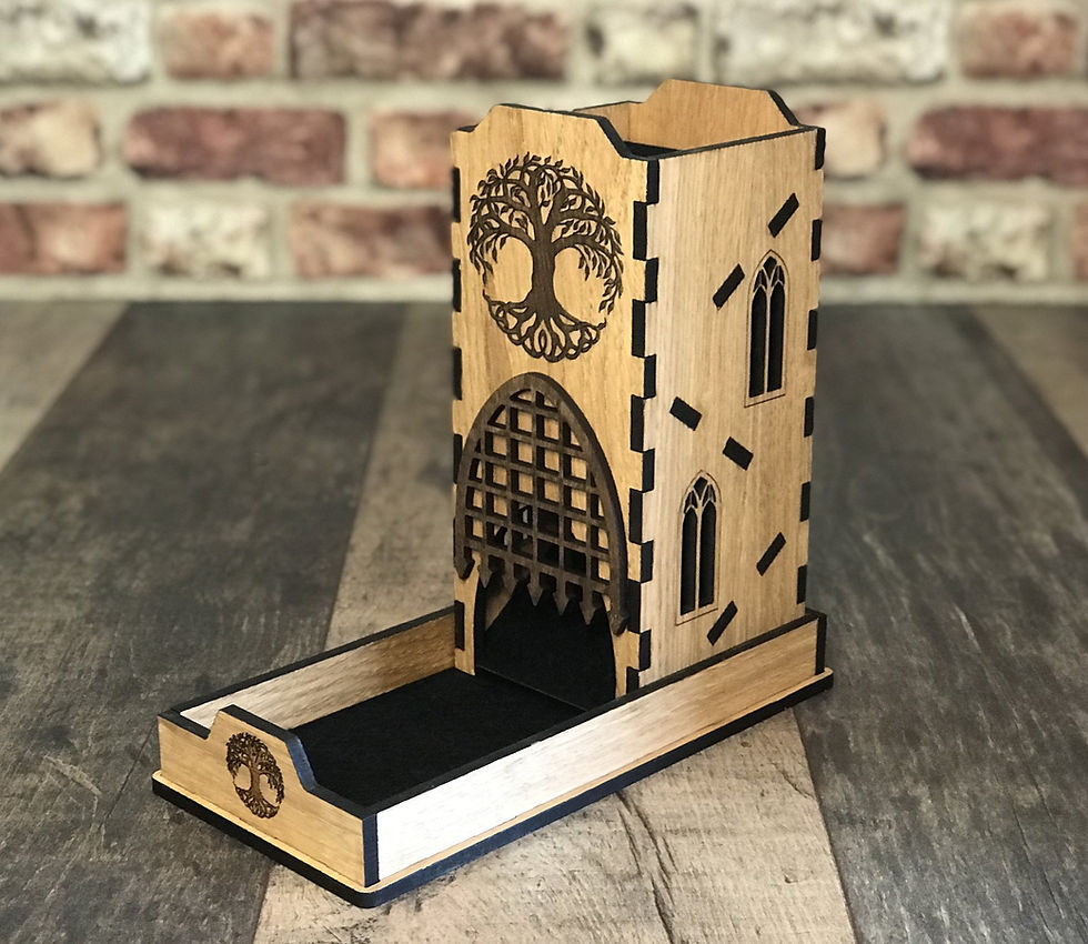 Thumbnail: Dice Tower & Tray - Tree of Life -Yggdrasil