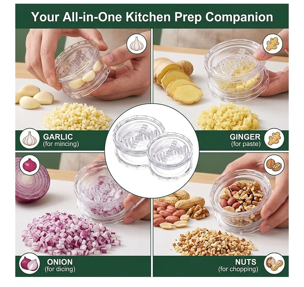 Thumbnail: 2PCS Clear Manual Garlic Twister and Ginger Mincer Tool, Manual Garlic Twister &