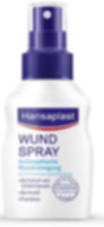 White bottle of Hansaplast Wund Spray for wound cleaning and protection.