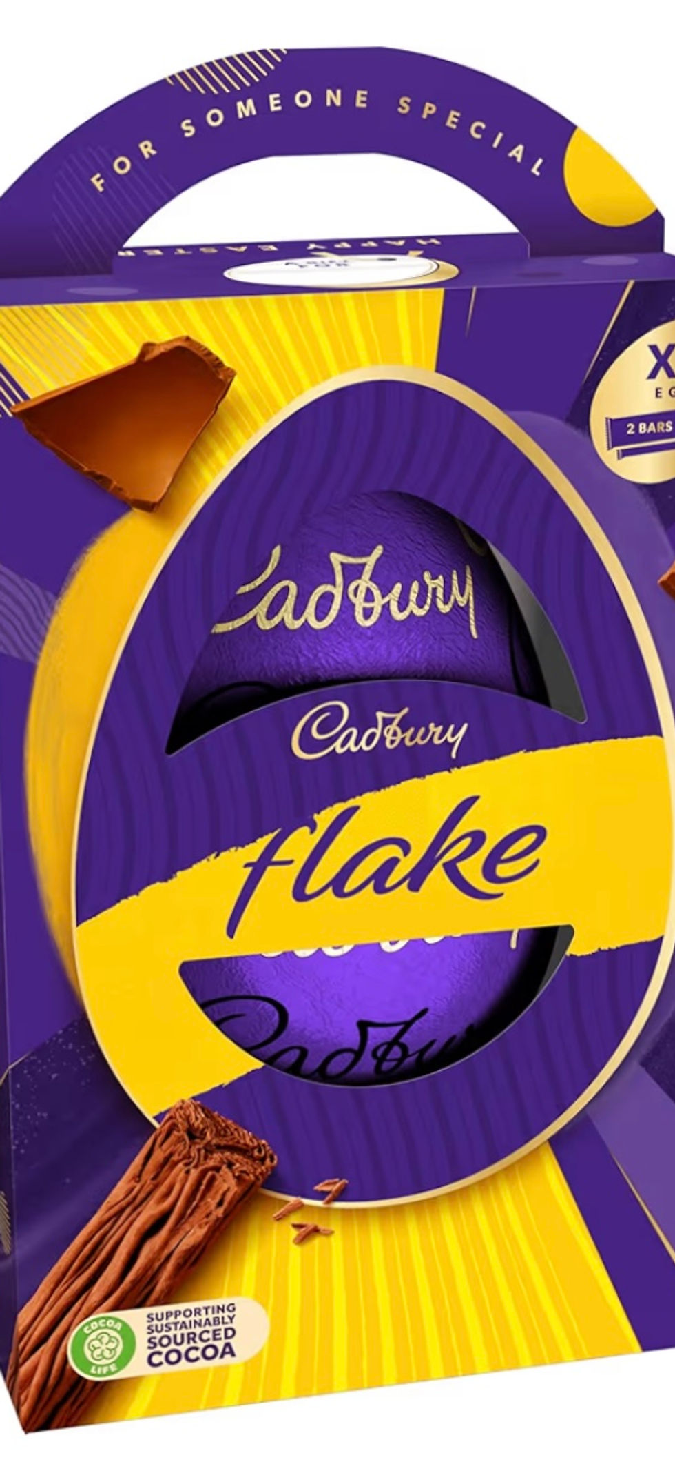 Miniaturbild: Cadbury Flake Easter egg packaging; Cadbury Dairy Milk Flake Chocolate Easter Egg, Includes 1 Extra Large Chocolate