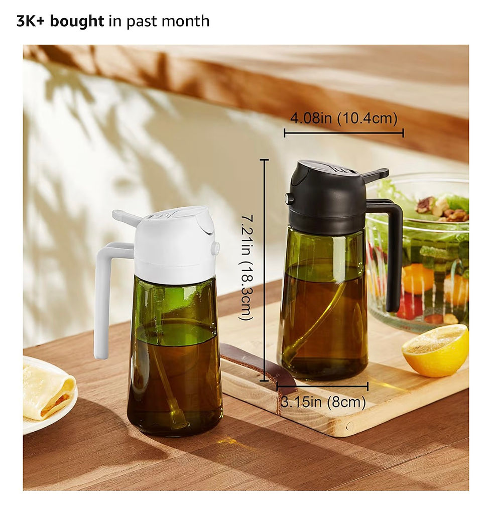 Miniatura: TrendPlain 470ml Olive Oil Spray Bottle - 2 in 1 Olive Oil Dispenser Bottle for 