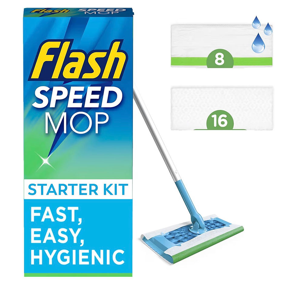 Thumbnail: Flash Speedmop Floor Cleaner Starter Kit, Fast Easy and Hygienic (1 Handle, 8 We