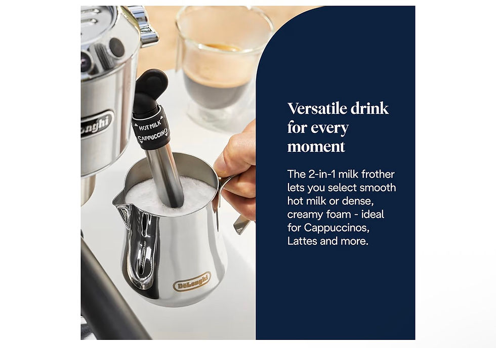 الصورة المصغرة: De'Longhi Dedica Style, Traditional Pump Espresso Machine, Coffee and Cappuccino