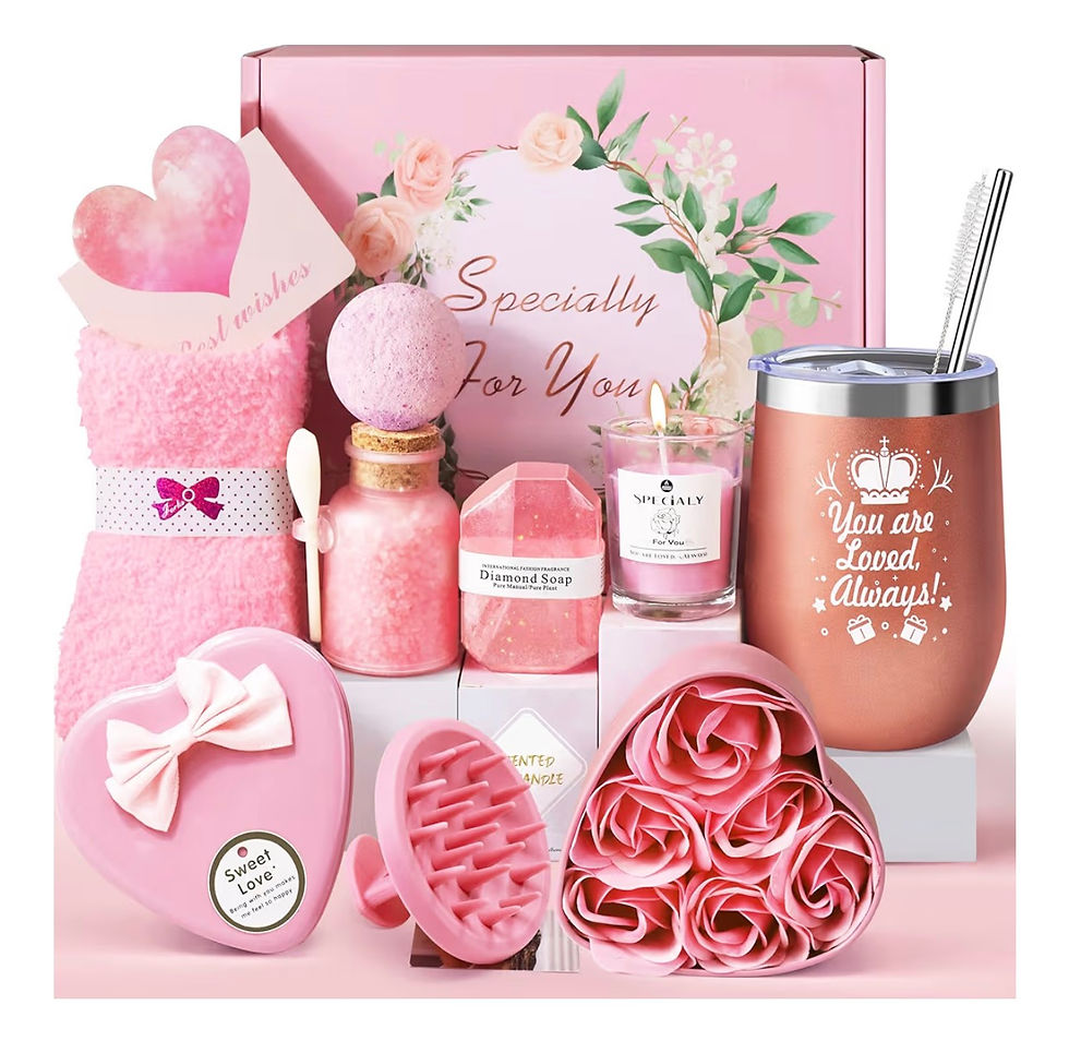 Thumbnail: Pink gift set "Specially For You" with tumbler "You are loved blessed cherished".