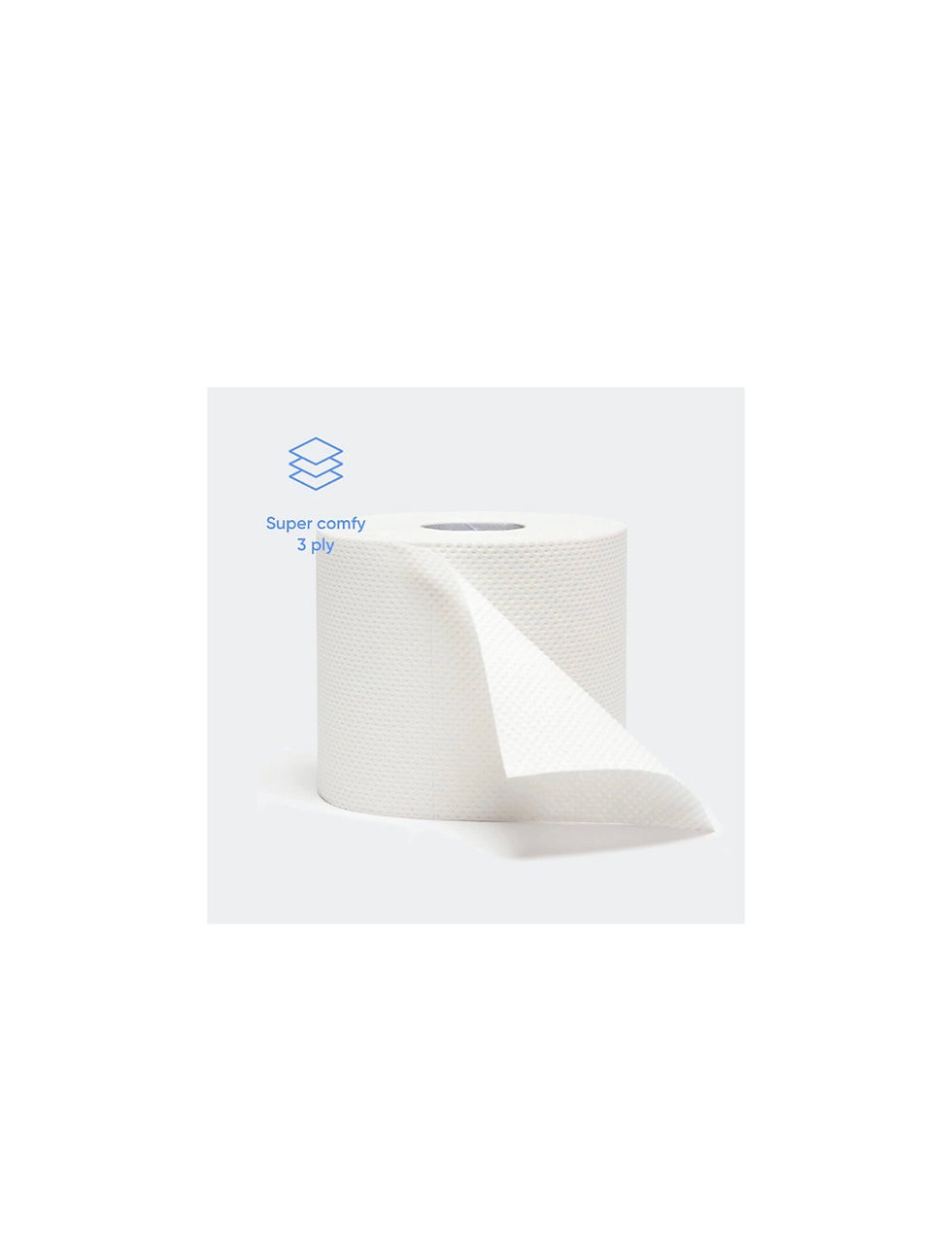 Miniatura: White roll of paper towels with brand logo in a simple studio shot.