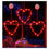 Thumbnail: Three illuminated red heart window lights, roses, and gift box.