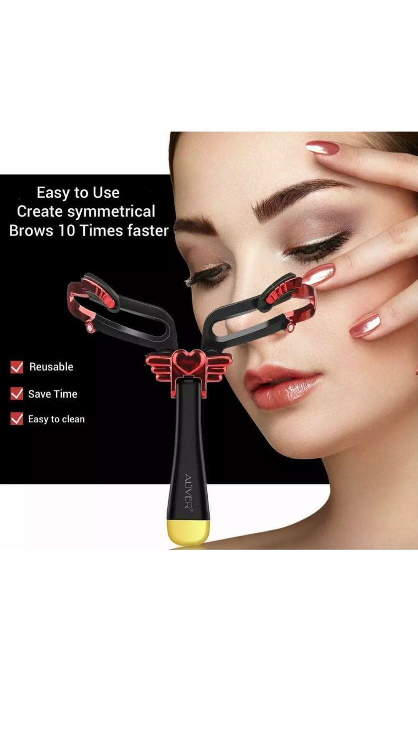 Miniatyrbild: Woman using a brow shaping tool reads: Easy to use, create symmetrical Brows faster.