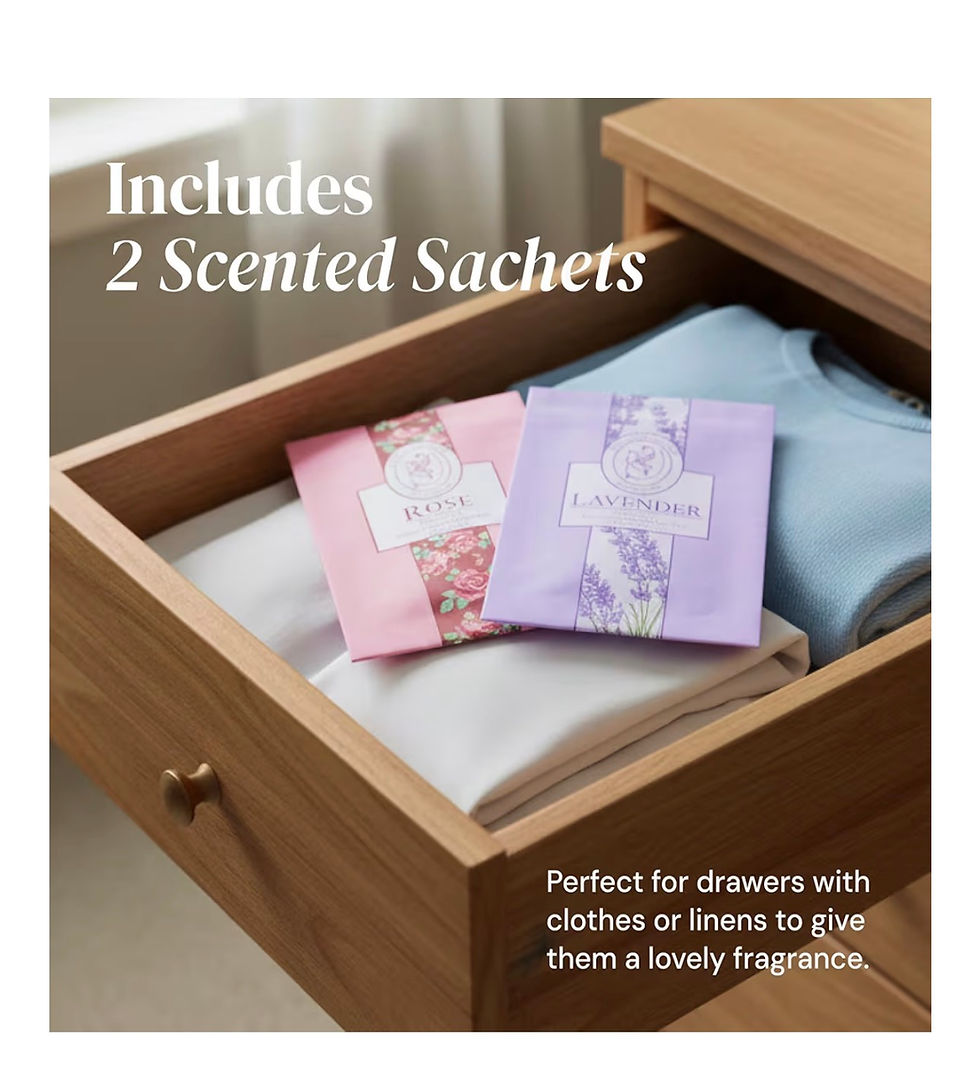 Miniatură: Includes 2 Scented Sachets. Perfect for drawers, clothes, lovely fragrance.