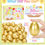 الصورة المصغرة: Golden Easter eggs with a Happy Easter box display for the holiday celebration.