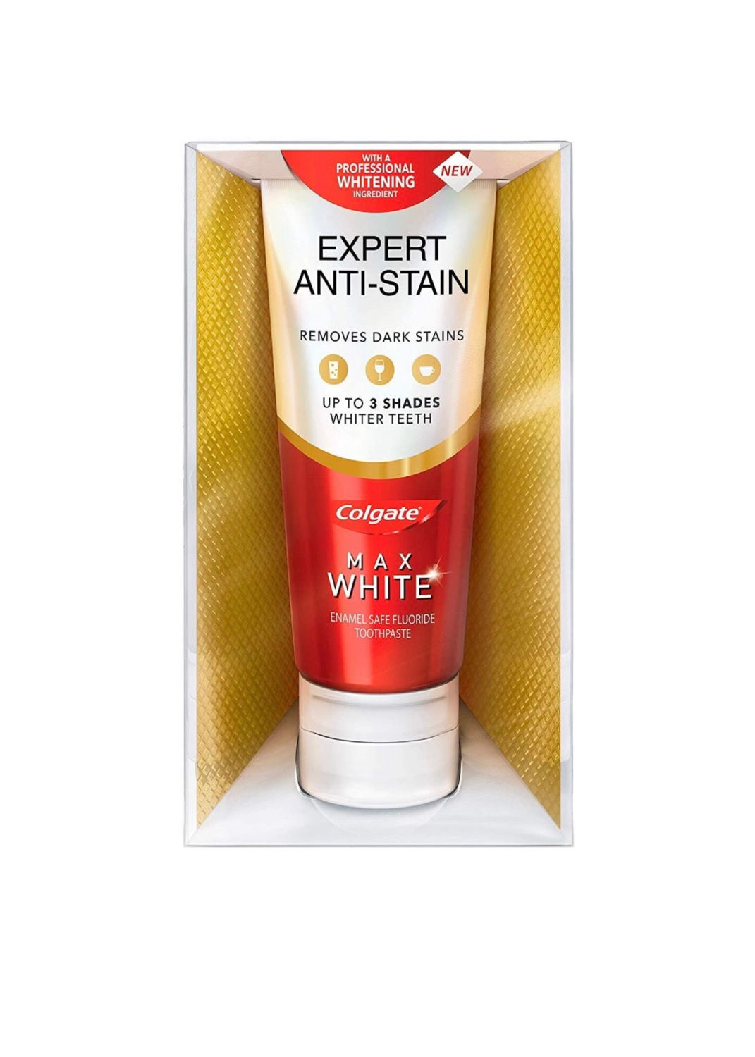 Colgate Max White Expert Anti Stain Toothpaste 75 ml, Dark Stain Removal Teeth W