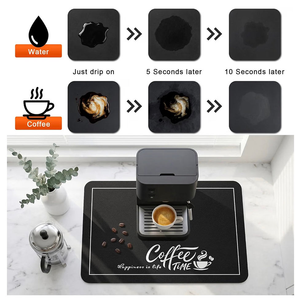 Miniatyrbild: Coffee Mat, Coffee Machine Mat, Water Absorbent Dish Drying Mat for Kitchen Coun
