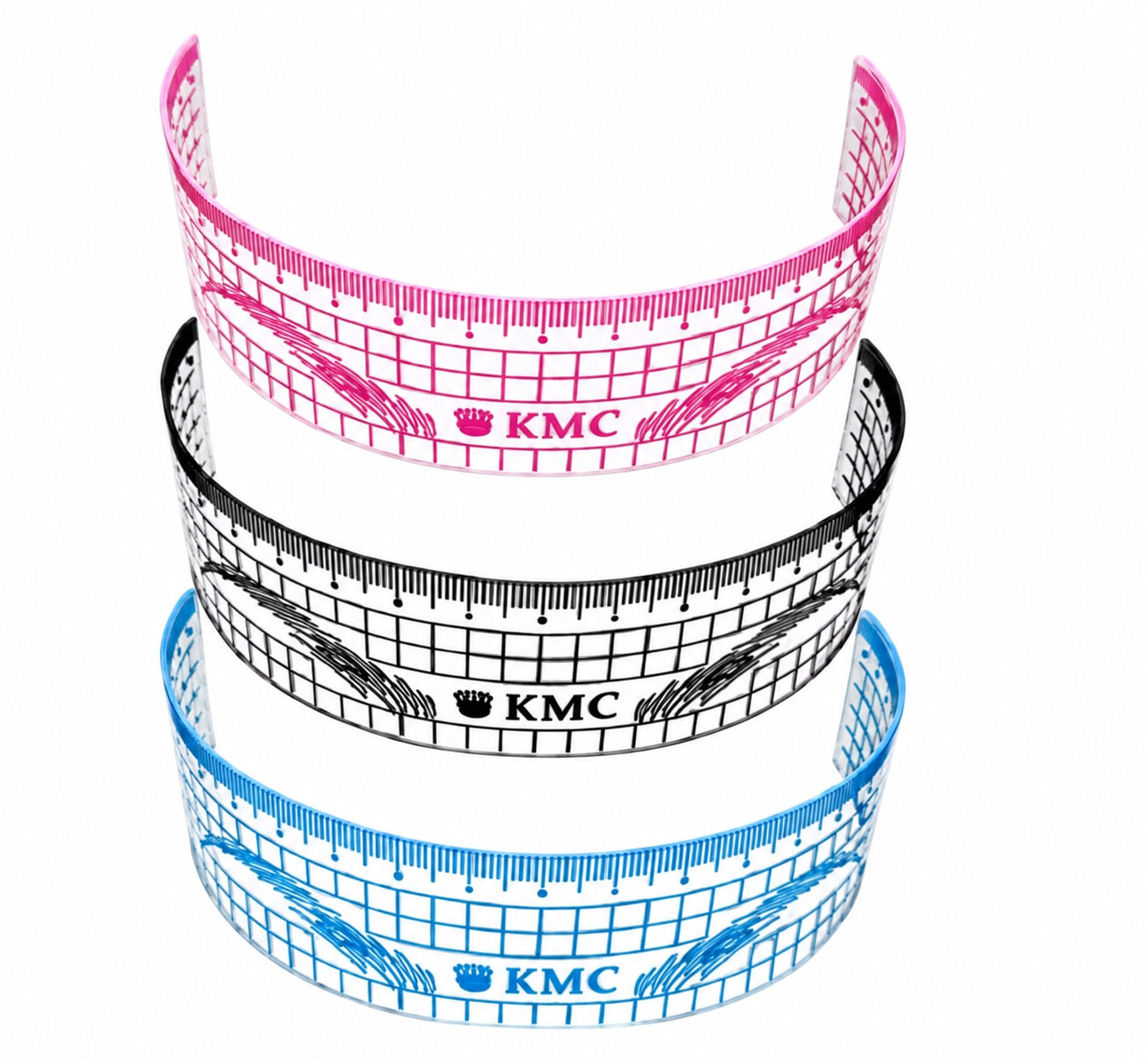 Curved Eyebrow Measure Ruler for Microblading – SPMU Brow Mapping Tool (3 Pack)