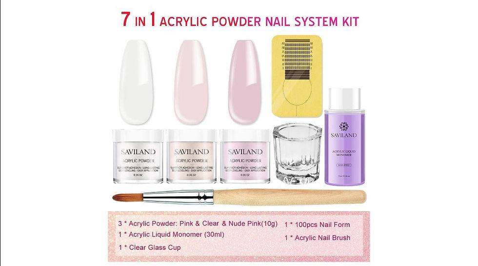 Миниатюра: 7 in 1 Acrylic Powder Nail System Kit with brush and materials