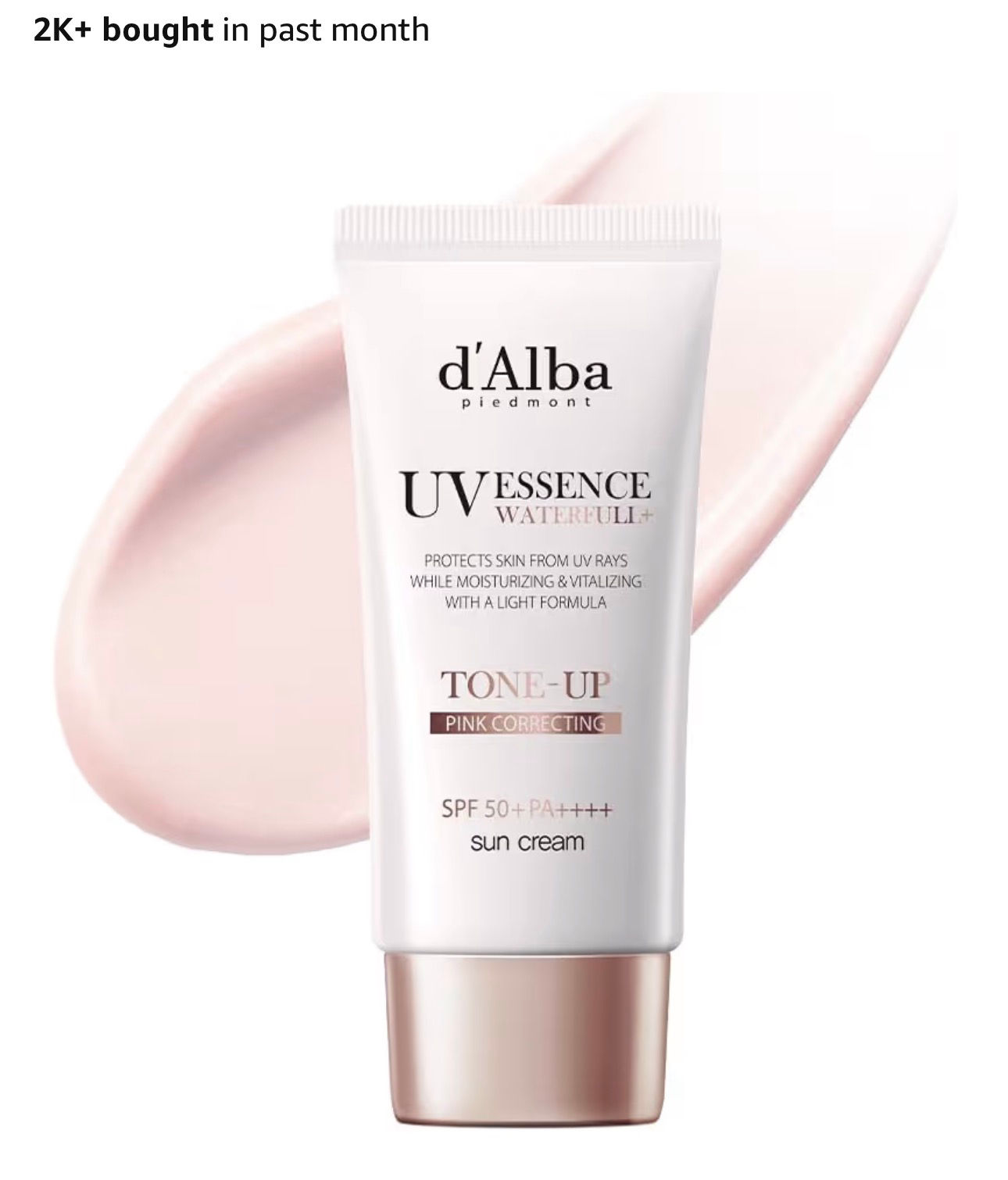 d'Alba Italian White Trufe Waterfull Tone-up suncreen SPF 50+ PA++++,Vegan hybri