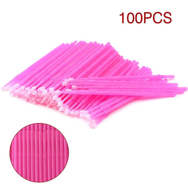 Thumbnail: 100PCS pink Microblading Pigment Mixer Makeup Ink Colour Blender Henna Tattoo &5 Ink Sticks closeup.