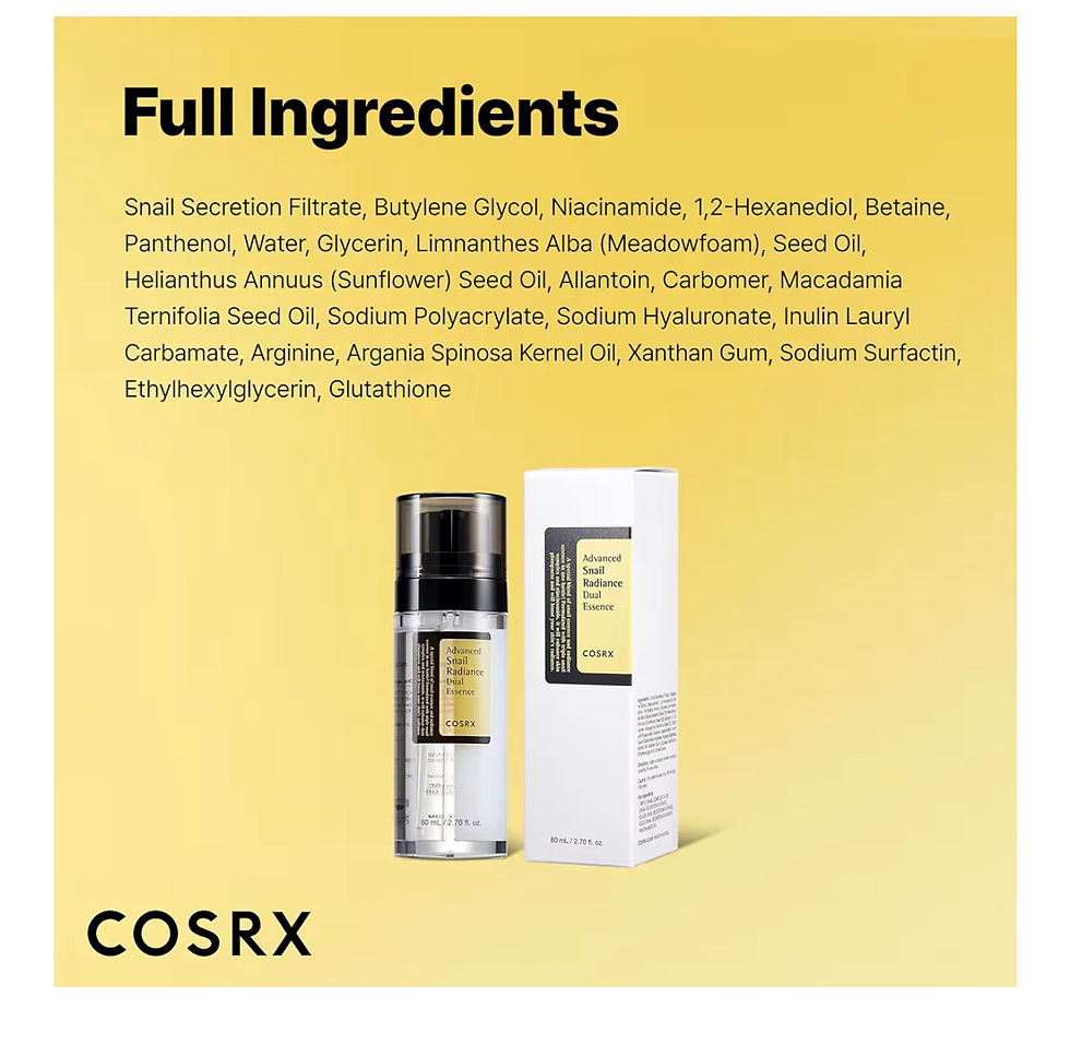 Thumbnail: COSRX Niacinamide 5% + Snail Mucin 74% Dual Essence, Anti aging Face Serum for D